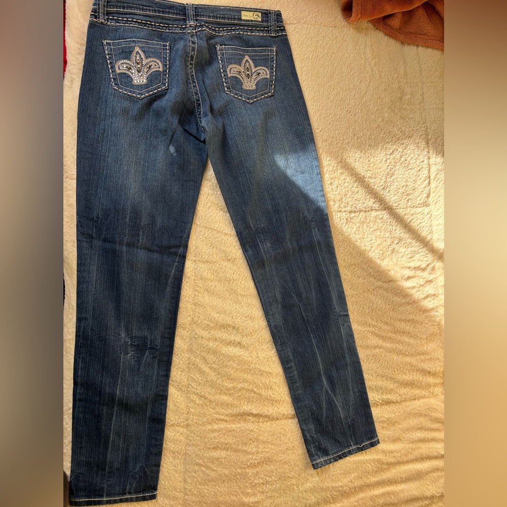 Kaba Jeans Medium Wash Slim Straight Denim Jeans
